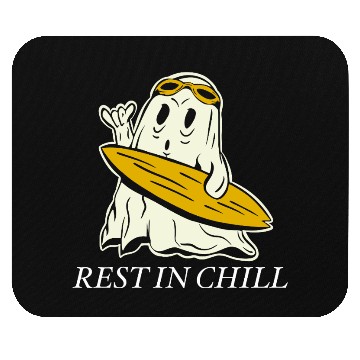 Discover Chill Ghost Surfing with Sunglasses Mouse Pads