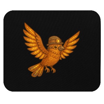 Discover Steampunk Owl with Gears and Lantern Mouse Pads