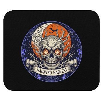 Discover Haunted Harvest Halloween Design Mouse Pads