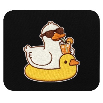 Discover Splendid Duck Relaxing with Sunglasses Mouse Pads