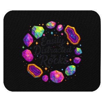 Discover Vibrant Cosmic Ruby Crystal Art Mouse Pads