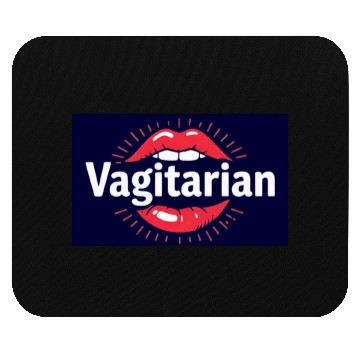 Discover Vagitarian logo red lips funny lesbian present  Mouse Pads