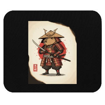 Discover Anthropomorphic Warrior Hamster in Samurai Armor Mouse Pads