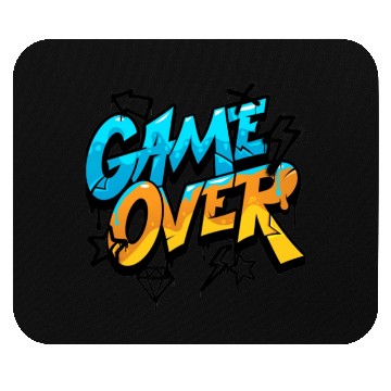 Discover Graffiti Style Game Over Design Mouse Pads