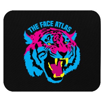 Discover Vivid Tiger Face Atlas Design Mouse Pads