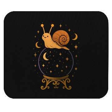Discover Whimsical Snail Crystal Ball Design Mouse Pads