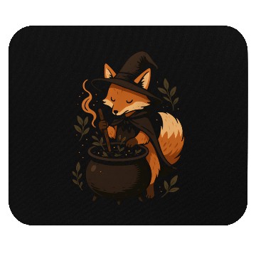 Discover Enchanting Witch Fox Vintage Design Mouse Pads