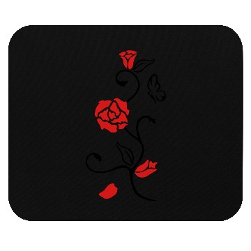 Discover Rose Vine Butterfly 2 Color Mouse Pads