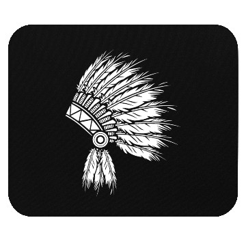 Discover NATIVE AMERICAN HEAD PIECE Mouse Pads