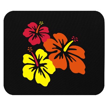 Discover hibiscus triple Mouse Pads