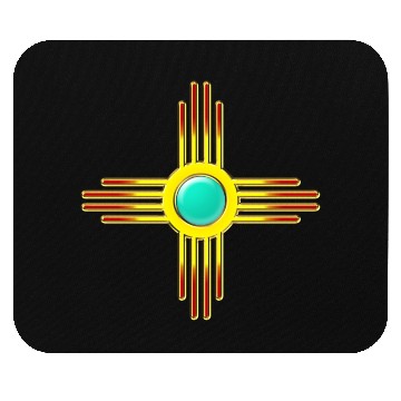 Discover Zia Sun, Zia Pueblo, New Mexico, Sun Symbol, DD 1 Mouse Pads