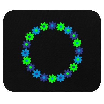 Discover Circle of flowers Mouse Pads