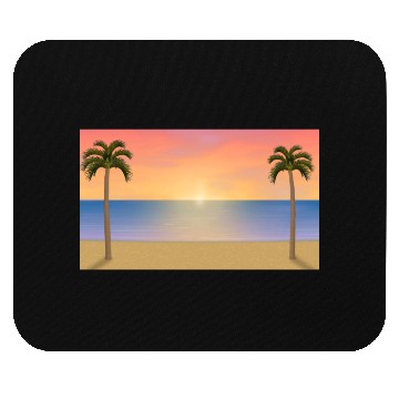 Discover Sunrise / Sunset Beach Scene Mouse Pads