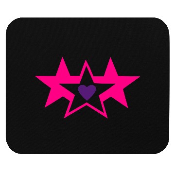 Discover ♥★Lovely Heart Embraced by three Stars★♥ Mouse Pads