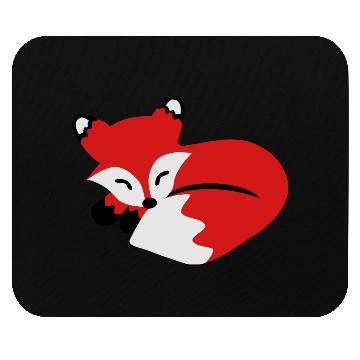 Discover cute sleeping fox Mouse Pads