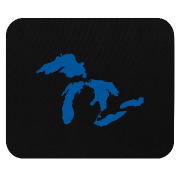 Discover The Great Lakes Design Michigan SIlhouette Vector Mouse Pads