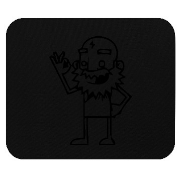 Discover old man cartoon Mouse Pads