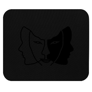 Discover light dark face mask gemini Mouse Pads