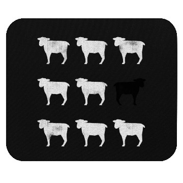Discover Many White Sheep: One Black Sheep Mouse Pads