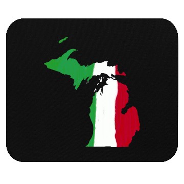 Discover Michigan Italian Italy Flag Pride Mouse Pads