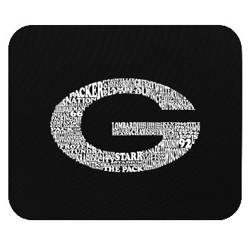 Discover Big Green Bay Words Mouse Pads