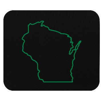 Discover Wisconsin State Outline Design Mouse Pads