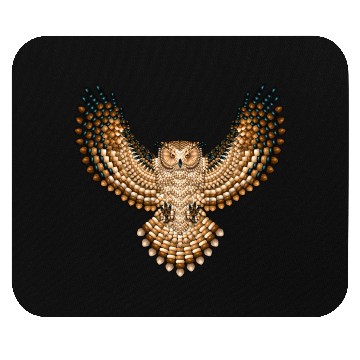 Discover Beadwork Great Horned Owl Mouse Pads