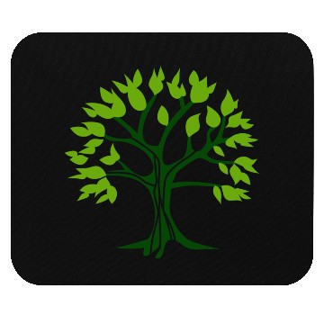 Discover green tree Mouse Pads