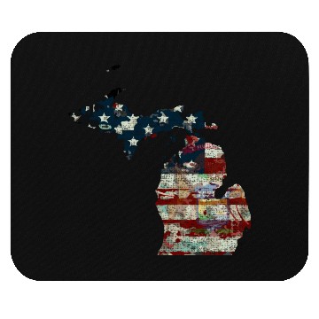 Discover State And Country Michigan Patriot Flag State Tees Mouse Pads