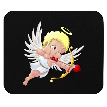 Discover cupid with a halo Mouse Pads