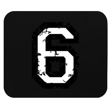 Discover Number 6 (Distressed White) Mouse Pads