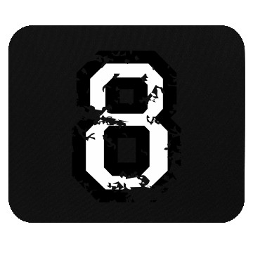 Discover Number 8 (Distressed White) Mouse Pads
