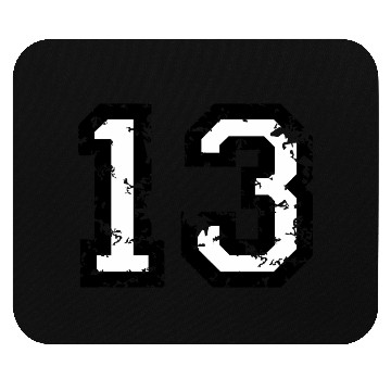 Discover Number 13 (Distressed White) Mouse Pads