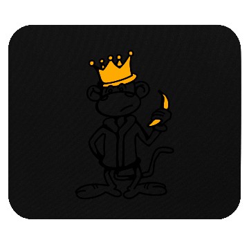 Discover Monkey King with Banana and Crown Mouse Pads