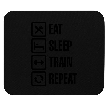 Discover Eat sleep train repeat - bodybuilding Mouse Pads