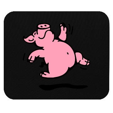 Discover Happy dancing Pig Mouse Pads