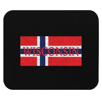 Discover Wisconsin Norwegian Flag Mouse Pads