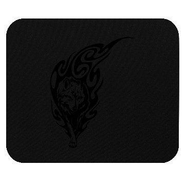 Discover wolf flames tribal Mouse Pads