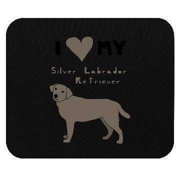 Discover i heart my silver labrador retriever Mouse Pads