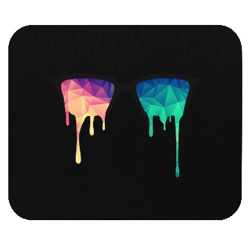Discover Abstract Psychedelic Nerd Glasses with Color Drops Mouse Pads