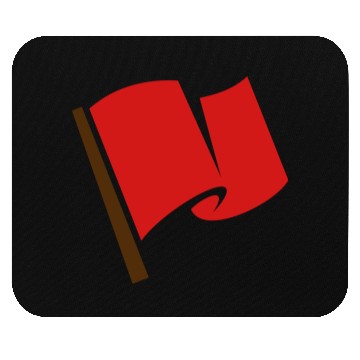 Discover Waving Red Flag Mouse Pads