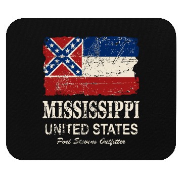 Discover Mississippi Flag - Vintage Look Mouse Pads
