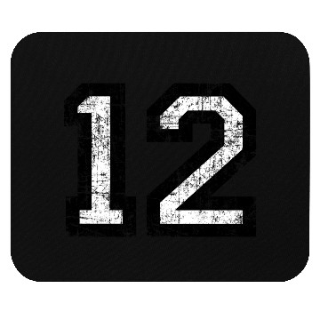 Discover Number 12 (Vintage White) 12th Birthday Mouse Pads