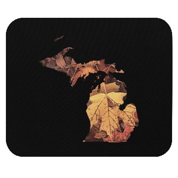 Discover Michigan Autumn Fall Leaves Mouse Pads