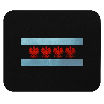 Discover Chicago Polish Flag Mouse Pads