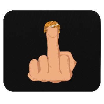 Discover Funny Trump Middle Finger Mouse Pads