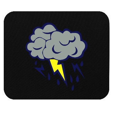 Discover lightning cloud rain storm 606 Mouse Pads