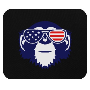 Discover monkey bezel color american flag sun Mouse Pads