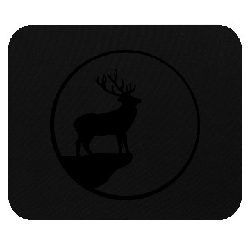 Discover Black deer cliff moon sun rock night weir wolf cir Mouse Pads