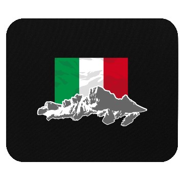 Discover Italy - Flag & Mountains Mouse Pads